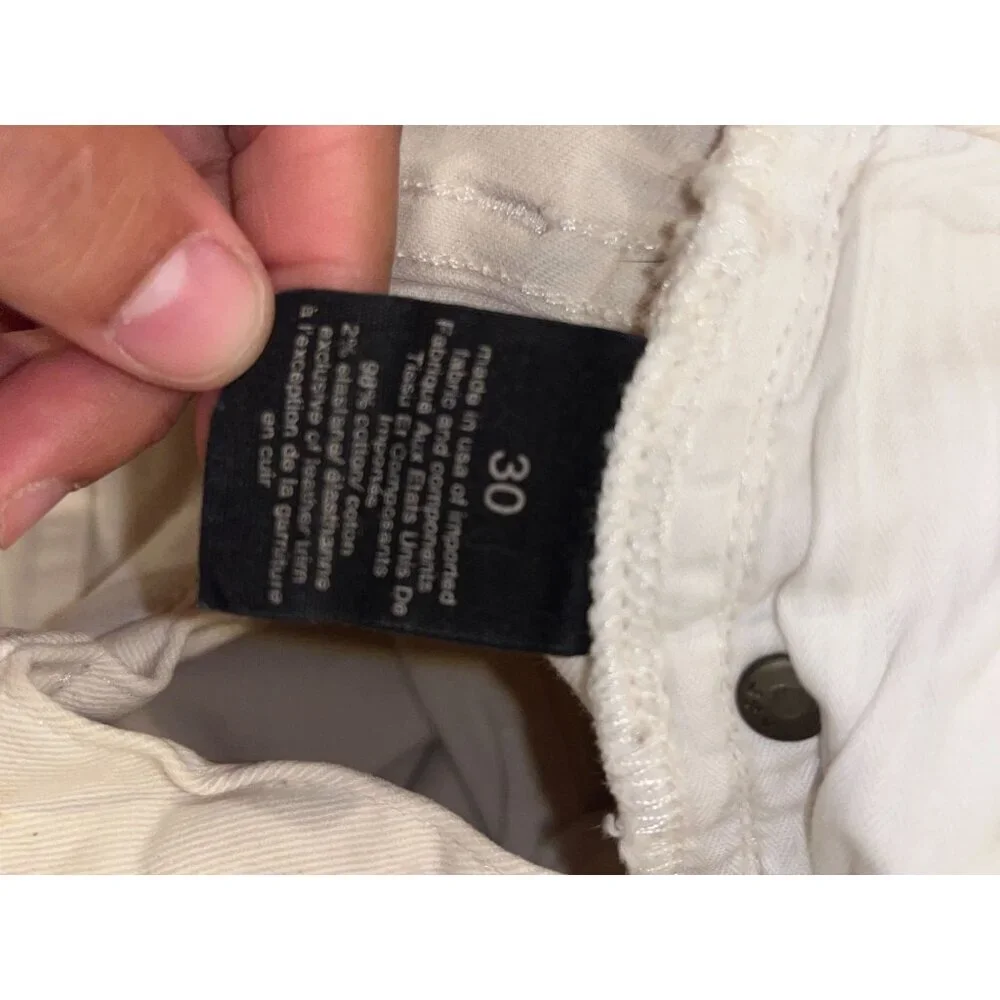 John Varvatos Womens Beige Slim Fit Jeans Size 32 Cotton Denim Casual Pants